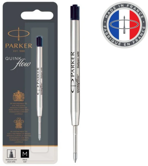 Стержень шариковый Parker QuinkFlow Z08 (1950369) M 1мм черные чернила блистер