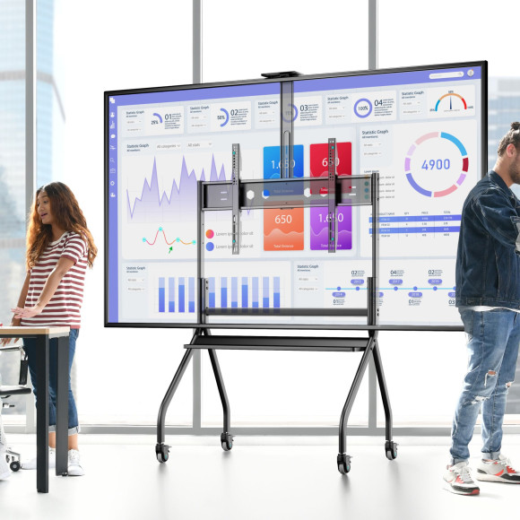 Стойка для телевизора Onkron TS2080 черный 60"-120" макс.150кг напольный мобильный Стойка для телевизора Onkron TS2080 черный 60"-120" макс.150кг напольный мобильный