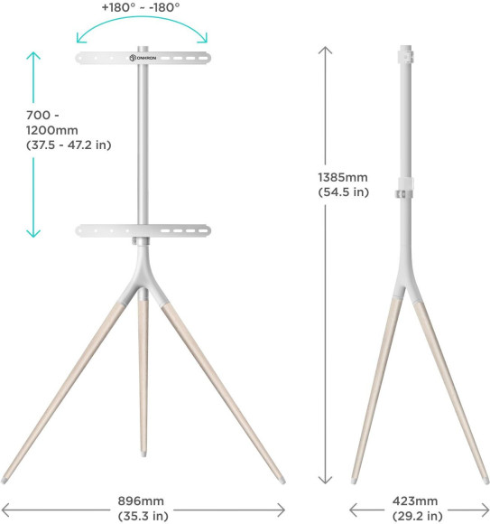 Подставка для телевизора Onkron TS1220 белый 32"-65" макс.35кг напольный Подставка для телевизора Onkron TS1220 белый 32"-65" макс.35кг напольный