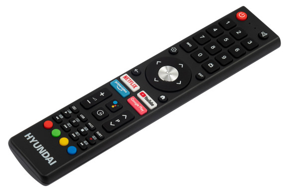 Телевизор QLED Hyundai 50" H-LED50QBU7500 Android TV Frameless черный/серебристый 4K Ultra HD 60Hz DVB-T DVB-T2 DVB-C DVB-S DVB-S2 USB WiFi Smart TV