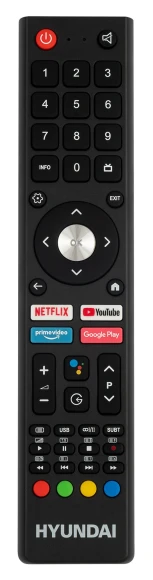 Телевизор QLED Hyundai 50" H-LED50QBU7500 Android TV Frameless черный/серебристый 4K Ultra HD 60Hz DVB-T DVB-T2 DVB-C DVB-S DVB-S2 USB WiFi Smart TV