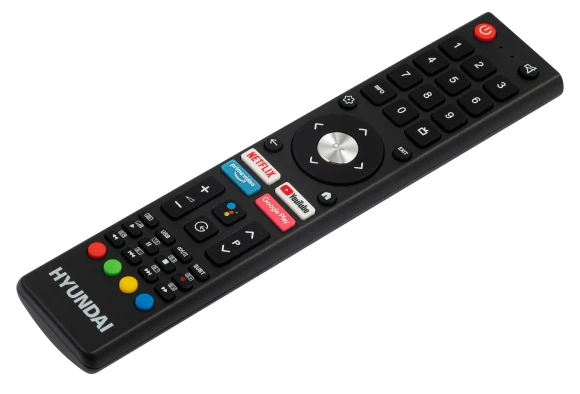 Телевизор QLED Hyundai 50" H-LED50QBU7500 Android TV Frameless черный/серебристый 4K Ultra HD 60Hz DVB-T DVB-T2 DVB-C DVB-S DVB-S2 USB WiFi Smart TV