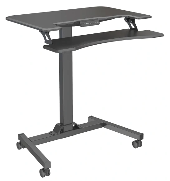 Стол для ноутбука Cactus CS-FDE103BBK электропривод столешница МДФ черный каркас черный 91.5x56x123см