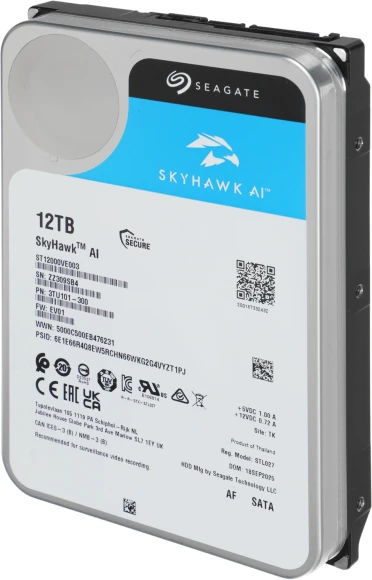 Жесткий диск Seagate SATA-III 12TB ST12000VE003 SkyHawkAI 512E (7200rpm) 256Mb 3.5"