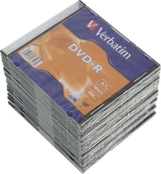 Диск DVD-R Verbatim 4.7Gb 16x Slim case (20шт) (43547) Диск DVD-R Verbatim 4.7Gb 16x Slim case (20шт) (43547)