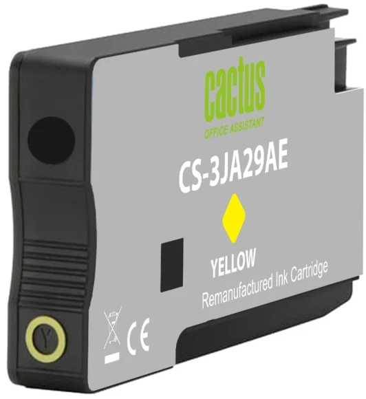 Картридж струйный Cactus CS-3JA29AE 963XL желт.пигм. (25.8мл) для HP OfficeJet Pro 9010/9010e/9012/9014/9015/9016/9019 с чипом