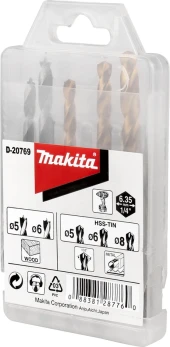 Набор сверл Makita D-20769 по дер/мет (5пред.) для шуруповертов/дрелей