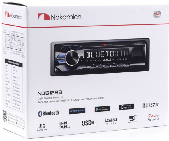 Автомагнитола Nakamichi NQ512BB 1DIN 4x50Вт v5.1 ПДУ RDS (NAK-NQ512BB) Автомагнитола Nakamichi NQ512BB 1DIN 4x50Вт v5.1 ПДУ RDS (NAK-NQ512BB)