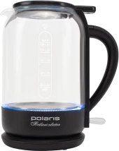 Чайник электрический Polaris PWK 1775CGLD 1.7л. 1850Вт серебристый/черный корпус: нержавеющая сталь/стекло/пластик