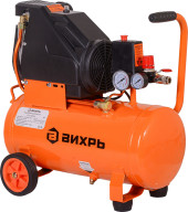 Компрессор винтовой Вихрь КП-195/24 безмасляный 195л/мин 24л 1100Вт оранжевый/черный