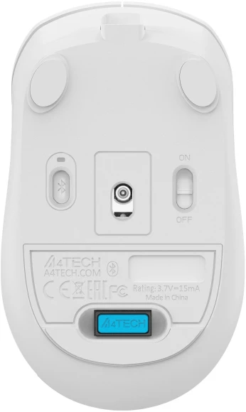 Мышь A4Tech Fstyler FG16CS Air белый оптическая 2000dpi silent беспров. USB для ноутбука 4but (FG16CS AIR WHITE)