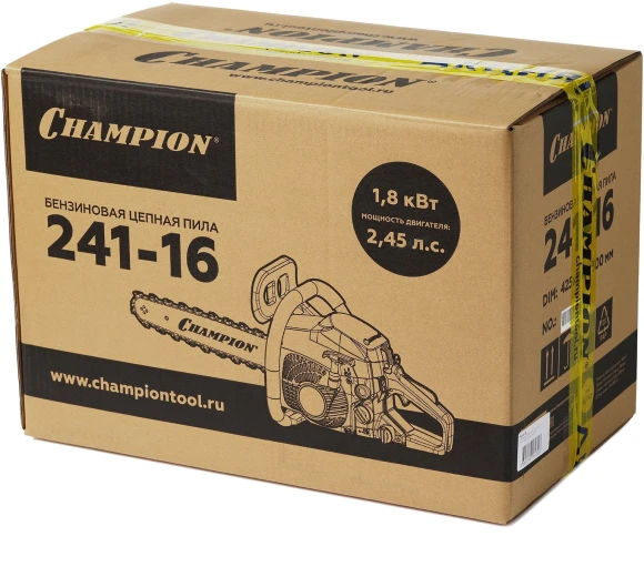 Бензопила Champion A241-16 1800Вт 2.45л.с. дл.шины:16" (40cm) Бензопила Champion A241-16 1800Вт 2.45л.с. дл.шины:16" (40cm)