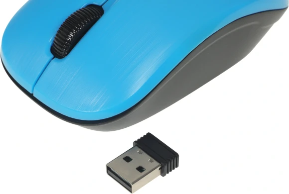 Мышь Оклик 525MW черный/голубой оптическая 1000dpi беспров. USB для ноутбука 3but (1090724) Мышь Оклик 525MW черный/голубой оптическая 1000dpi беспров. USB для ноутбука 3but (1090724)