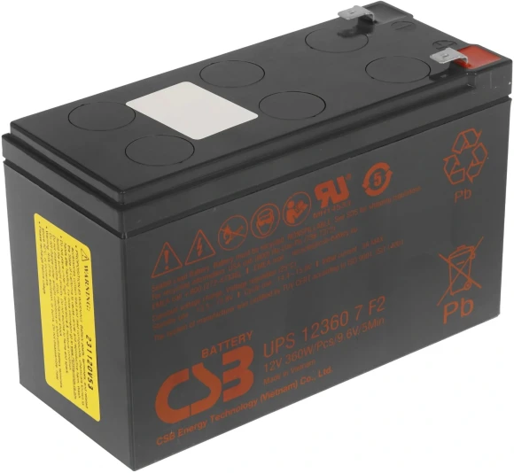 Батарея для ИБП CSB UPS 123607 F 12В 7.5Ач Батарея для ИБП CSB UPS 123607 F 12В 7.5Ач