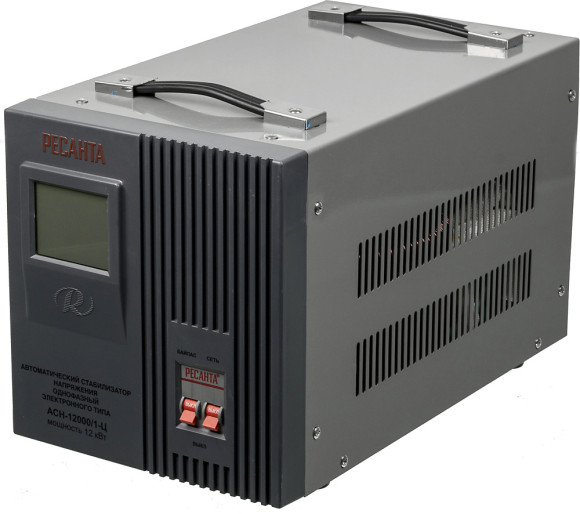 Стабилизатор напряжения Ресанта АСН-12000/1-Ц однофазный серый (63/6/10) Стабилизатор напряжения Ресанта АСН-12000/1-Ц однофазный серый (63/6/10)