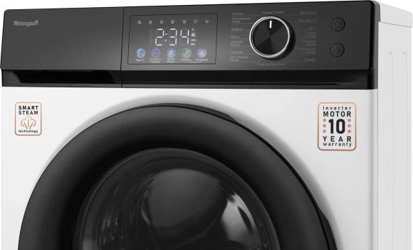 Стиральная машина Weissgauff WM 45127 Inverter Steam Color Touch класс: A+++ загр.фронтальная макс.:7кг белый инвертор Стиральная машина Weissgauff WM 45127 Inverter Steam Color Touch класс: A+++ загр.фронтальная макс.:7кг белый инвертор