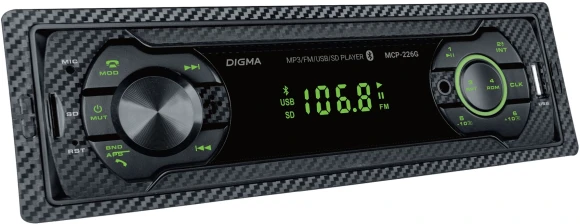 Автомагнитола Digma MCP-226G 1DIN 4x45Вт 2