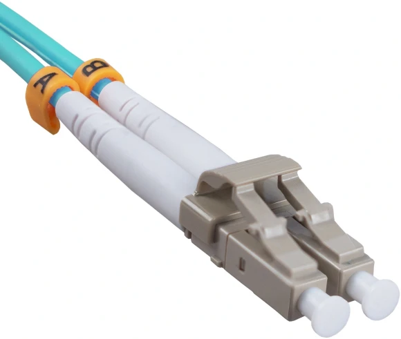 Патч-корд Cabeus FOP-50-LC-LC-1M 2x50/125 OM3 LC дуплекс-LC дуплекс 1м LSZH бирюзовый