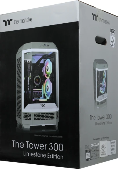 Корпус Thermaltake The Tower 300 Limestone серый без БП mATX 8x120mm 6x140mm 2xUSB3.0 audio bott PSU