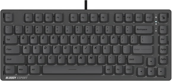 Клавиатура A4Tech MS76 темно-серый USB Multimedia for gamer LED кабель 1.8м