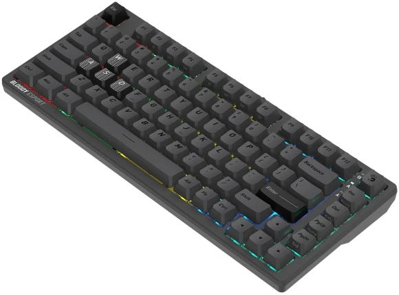 Клавиатура A4Tech MS76 темно-серый USB Multimedia for gamer LED кабель 1.8м