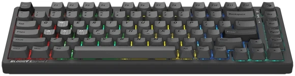 Клавиатура A4Tech MS76 темно-серый USB Multimedia for gamer LED кабель 1.8м