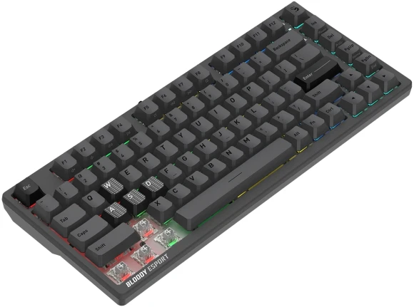 Клавиатура A4Tech MS76 темно-серый USB Multimedia for gamer LED кабель 1.8м