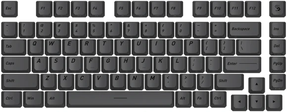 Клавиатура A4Tech MS76 темно-серый USB Multimedia for gamer LED кабель 1.8м
