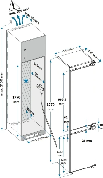 Холодильник Hyundai HBR 1782 2-хкамерн. белый Холодильник Hyundai HBR 1782 2-хкамерн. белый