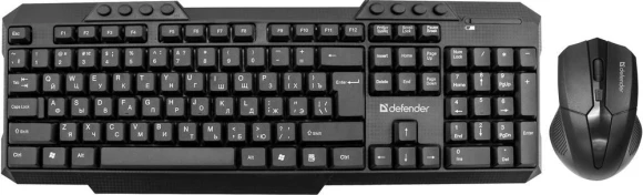 Клавиатура + мышь Defender Triumph C-991 клав:черный мышь:черный/красный USB Multimedia (45991)