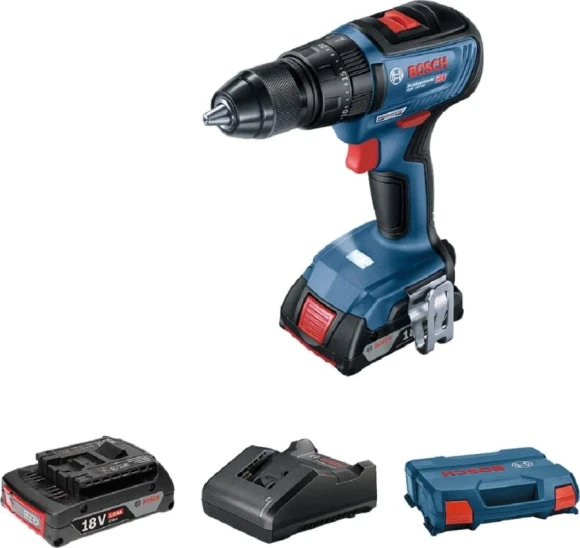 Дрель-шуруповерт Bosch GSB 18V-50 + L аккум. патрон:быстрозажимной (кейс в комплекте) (06019H5100)