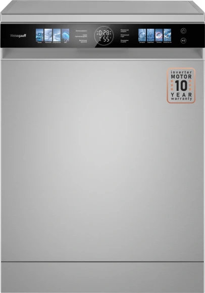 Посудомоечная машина Weissgauff DW 998 Touch Inverter Dual Fan Dry нержавеющая сталь (полноразмерная) инвертор Посудомоечная машина Weissgauff DW 998 Touch Inverter Dual Fan Dry нержавеющая сталь (полноразмерная) инвертор