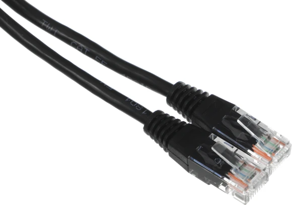 Патч-корд Lanmaster TWT-45-45-1.0-BK UTP RJ-45 вил.-вилка RJ-45 кат.5E 1м черный ПВХ (уп.:1шт)