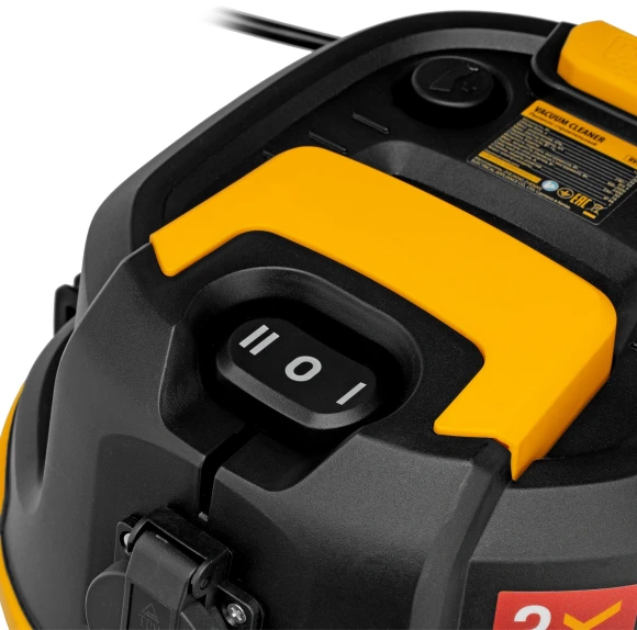 Строительный пылесос Denzel RVC30 1400Вт (уборка: сухая/сбор воды/выдув) серебристый Строительный пылесос Denzel RVC30 1400Вт (уборка: сухая/сбор воды/выдув) серебристый