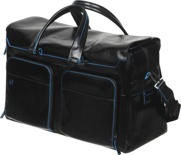 Сумка дорожная Piquadro Blue Square BV4342B2/N с отделением для ноутбука 15" черная натур.кожа