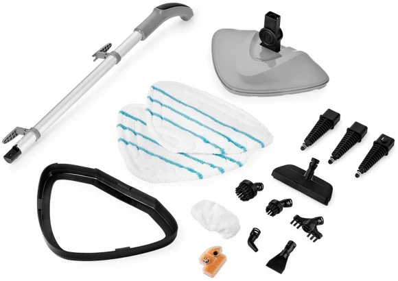 Швабра паровая Kitfort КТ-1047 1500Вт серый/оранжевый