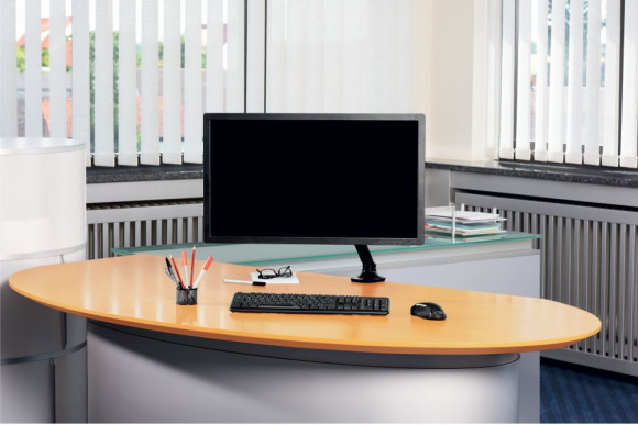 Кронштейн для мониторов ЖК Hama Fullmotion черный-26" макс.5кг крепление к столешнице поворот и наклон Кронштейн для мониторов ЖК Hama Fullmotion черный-26" макс.5кг крепление к столешнице поворот и наклон