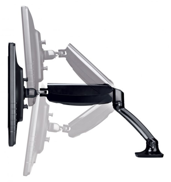 Кронштейн для мониторов ЖК Hama Fullmotion черный-26" макс.5кг крепление к столешнице поворот и наклон Кронштейн для мониторов ЖК Hama Fullmotion черный-26" макс.5кг крепление к столешнице поворот и наклон