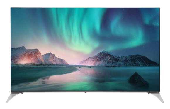 Телевизор QLED Hyundai 65" H-LED65QBU7500 Android TV Frameless черный/серебристый 4K Ultra HD 60Hz DVB-T DVB-T2 DVB-C DVB-S DVB-S2 USB WiFi Smart TV