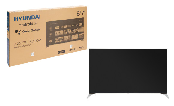 Телевизор QLED Hyundai 65" H-LED65QBU7500 Android TV Frameless черный/серебристый 4K Ultra HD 60Hz DVB-T DVB-T2 DVB-C DVB-S DVB-S2 USB WiFi Smart TV Телевизор QLED Hyundai 65" H-LED65QBU7500 Android TV Frameless черный/серебристый 4K Ultra HD 60Hz DVB-T DVB-T2 DVB-C DVB-S DVB-S2 USB WiFi Smart TV
