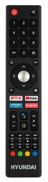 Телевизор QLED Hyundai 65" H-LED65QBU7500 Android TV Frameless черный/серебристый 4K Ultra HD 60Hz DVB-T DVB-T2 DVB-C DVB-S DVB-S2 USB WiFi Smart TV