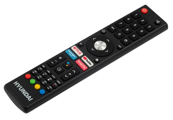 Телевизор QLED Hyundai 65" H-LED65QBU7500 Android TV Frameless черный/серебристый 4K Ultra HD 60Hz DVB-T DVB-T2 DVB-C DVB-S DVB-S2 USB WiFi Smart TV