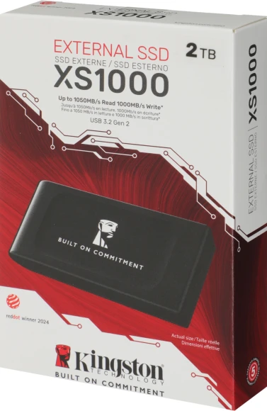 Накопитель SSD Kingston USB3.2 Gen2 2TB SXS1000/2000GA XS1000 черный