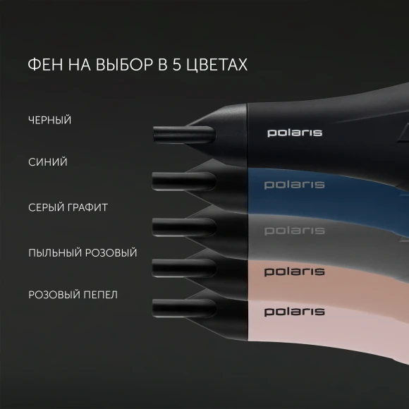 Фен Polaris PHD 2600ACi 2600Вт серый/черный Фен Polaris PHD 2600ACi 2600Вт серый/черный
