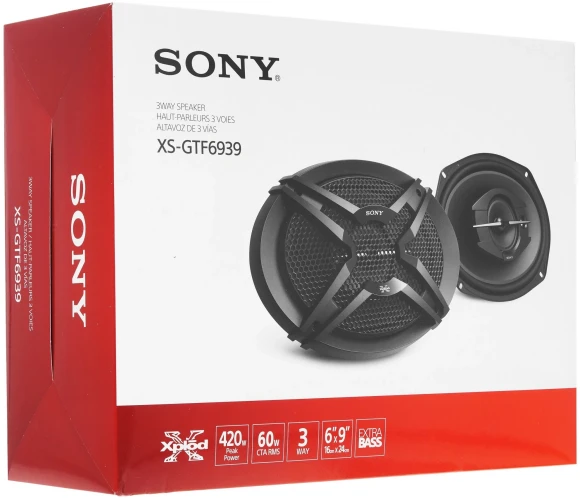 Колонки автомобильные Sony XS-GTF6939 420Вт 92дБ 16x23см (6x9дюйм) (ком.:2кол.) коаксиальные трехполосные
