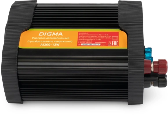 Автоинвертор Digma AI200-12W 200Вт Автоинвертор Digma AI200-12W 200Вт