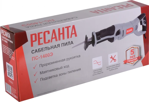 Сабельная пила Ресанта ПС-1400Э 1400Вт 2800ход/мин (75/25/3) Сабельная пила Ресанта ПС-1400Э 1400Вт 2800ход/мин (75/25/3)