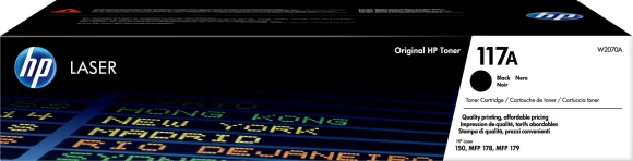 Картридж лазерный HP 117 W2070A черный бар.в компл. (1000стр.) для HP Laser 150/MFP 178/179