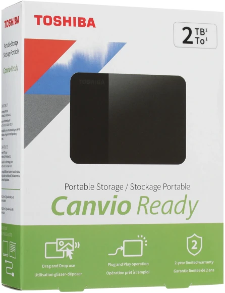 Жесткий диск Toshiba USB3.2 Gen1 2TB HDTP320EK3AA Canvio Ready 2.5" черный