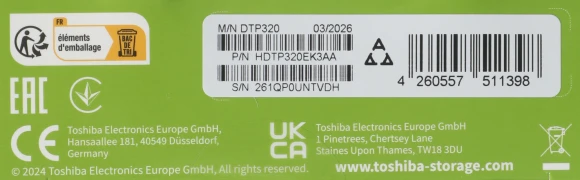 Жесткий диск Toshiba USB3.2 Gen1 2TB HDTP320EK3AA Canvio Ready 2.5" черный